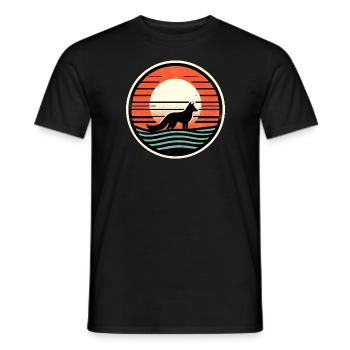 Fuchs - Männer T-Shirt - Schwarz - Vorne - AI Model Male 178 light (178cm)