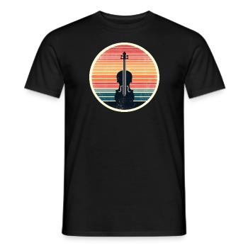 Violon Violon Violoniste Violoniste Cadeau Rétro - T-shirt homme - noir - Devant - AI Model Male 178 light (178cm)