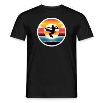 Cadeau de combattant de capoeira - T-shirt homme - noir - Devant - AI Model Male 178 light (178cm)
