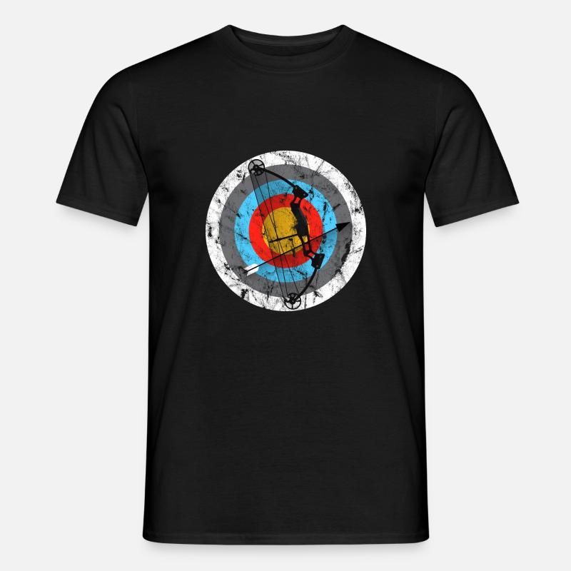Bogenschießen Zielscheibe Compoundbogen Geschenk - Männer T-Shirt - Schwarz