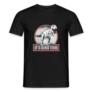 Dinosaurier T-Rex Its dino time - Männer T-Shirt - Schwarz - Vorne - AI Model Male 178 light (178cm)