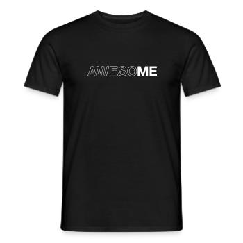 AwesoME - Men's T-Shirt - black - Front - AI Model Male 178 light (178cm)