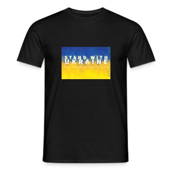 Stand with Ukraine - Männer T-Shirt - Schwarz - Vorne - AI Model Male 178 light (178cm)
