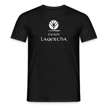 Team Lagertha - Vikings - Team Ragnar - Shieldmaiden - Men's T-Shirt - black - Front - AI Model Male 178 light (178cm)