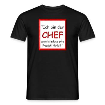 Ich bin der Chef - Männer T-Shirt - Schwarz - Vorne - AI Model Male 178 light (178cm)