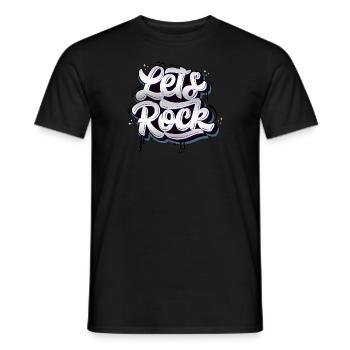 Let's Rock - Männer T-Shirt - Schwarz - Vorne - AI Model Male 178 light (178cm)