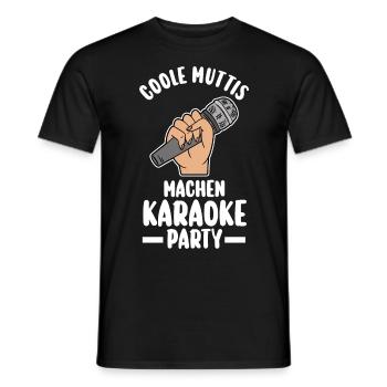 Musik Musiker Sänger Singen Mutter Mama Karaoke - Männer T-Shirt - Schwarz - Vorne - AI Model Male 178 light (178cm)