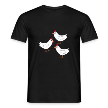 weißes Huhn lustig - Männer T-Shirt - Schwarz - Vorne - AI Model Male 178 light (178cm)