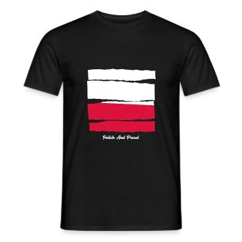 Pole und Stolz Polen - Männer T-Shirt - Schwarz - Vorne - AI Model Male 178 light (178cm)
