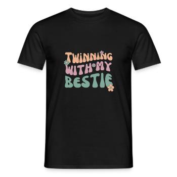 Jumelage avec My Bestie Spirit Week Twin Day - T-shirt homme - noir - Devant - AI Model Male 178 light (178cm)