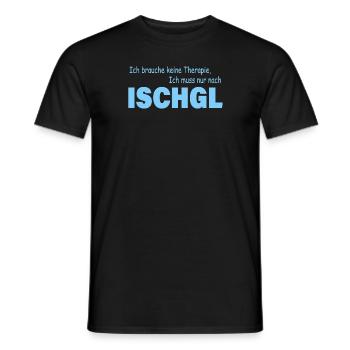 Therapie ISCHGL - Männer T-Shirt - Schwarz - Vorne - AI Model Male 178 light (178cm)