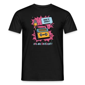 Ils sont différents ! - T-shirt homme - noir - Devant - AI Model Male 178 light (178cm)