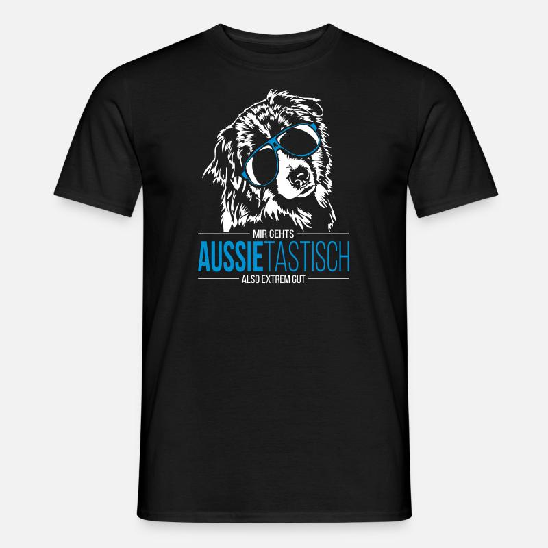 AUSSIETASTISCH Australian Shepherd Wilsigns - Männer T-Shirt - Schwarz