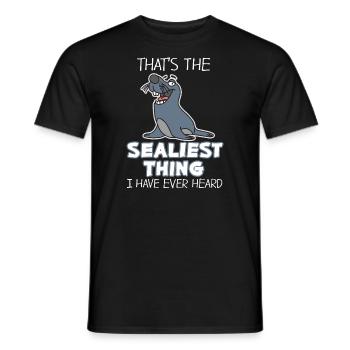 Seehund - Männer T-Shirt - Schwarz - Vorne - AI Model Male 178 light (178cm)