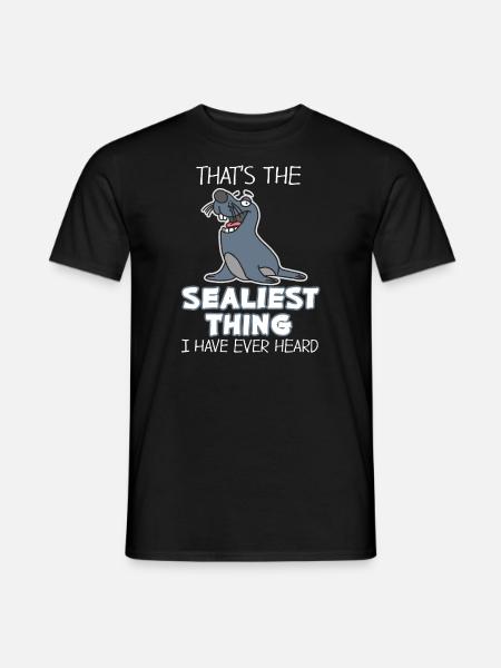 Seehund - Männer T-Shirt - Schwarz