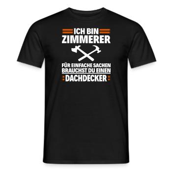Carpenter - carpenter - Men's T-Shirt - black - Front - AI Model Male 178 light (178cm)