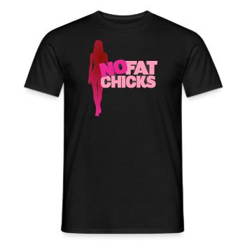 Keine dicken Frauen - Männer T-Shirt - Schwarz - Vorne - AI Model Male 178 light (178cm)