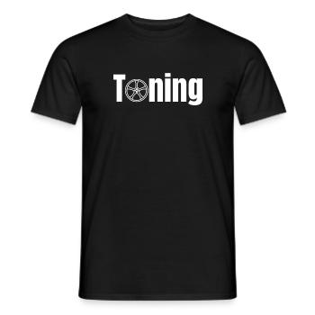 Tuning mit Felge - Männer T-Shirt - Schwarz - Vorne - AI Model Male 178 light (178cm)