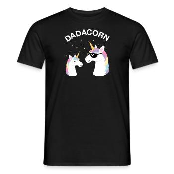 Dadacorn - Dad Unicorn Father Son Daughter - T-shirt homme - noir - Devant - AI Model Male 178 light (178cm)