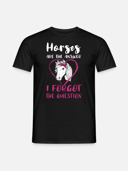 Hester er svaret Jeg glemte spørsmålet Hester - T-skjorte herre - svart