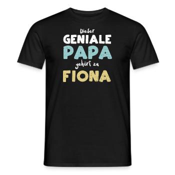 Dieser Geniale Papa Gehört Zu Fiona - Männer T-Shirt - Schwarz - Vorne - AI Model Male 178 light (178cm)