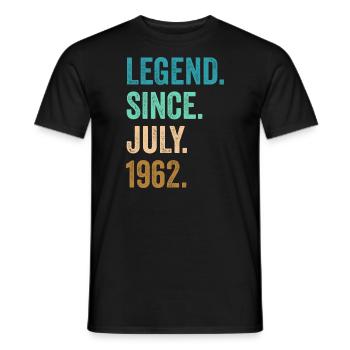 Légende Depuis juillet 1962 60e anniversaire - T-shirt homme - noir - Devant - AI Model Male 178 light (178cm)