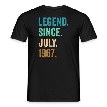 Légende depuis juillet 1967 55e anniversaire - T-shirt homme - noir - Devant - AI Model Male 178 light (178cm)