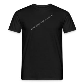sound quality - Männer T-Shirt - Schwarz - Vorne - AI Model Male 178 light (178cm)