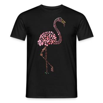 rosa Flamingo - Männer T-Shirt - Schwarz - Vorne - AI Model Male 178 light (178cm)