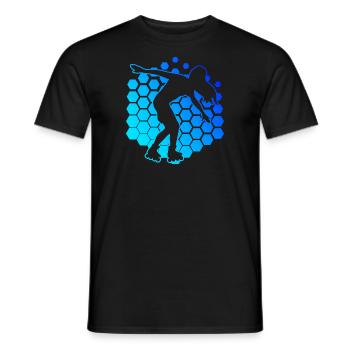 Men's Roller Skating Roller Skates Roller Skating - Men's T-Shirt - black - Front - AI Model Male 178 light (178cm)