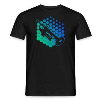 Men's Trumpets Players Trumpet Playing - Men's T-Shirt - black - Front - AI Model Male 178 light (178cm)