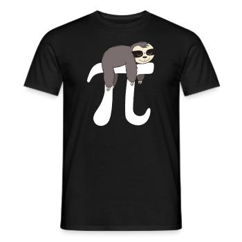 Math Sloth Pi - Men's T-Shirt - black - Front - AI Model Male 178 light (178cm)