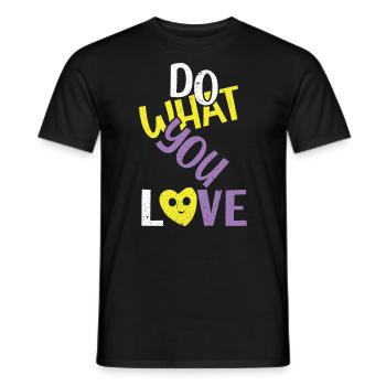 Do What you Love Mindset Freedom - Men's T-Shirt - black - Front - AI Model Male 178 light (178cm)