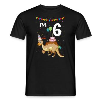 Parasaurolophus for dinosaurs and fosil hunters - Men's T-Shirt - black - Front - AI Model Male 178 light (178cm)