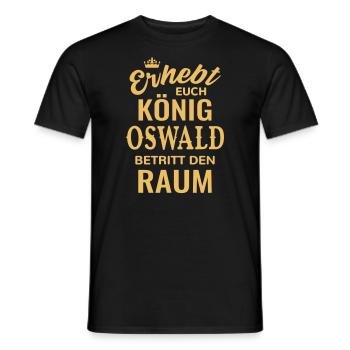 Name Oswald Geschenk Idee Geburtstag lustig König - Männer T-Shirt - Schwarz - Vorne - AI Model Male 178 light (178cm)