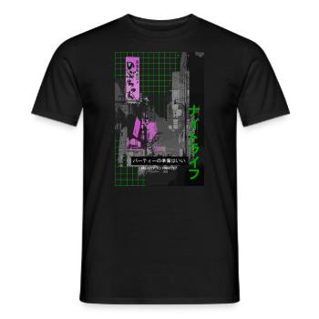 Ready To Party? Nightlife Tokio Japan - Männer T-Shirt - Schwarz - Vorne - AI Model Male 178 light (178cm)