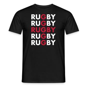 Rugby Rugby Rugby Rugby Rugby England Rugby - Männer T-Shirt - Schwarz - Vorne - AI Model Male 178 light (178cm)