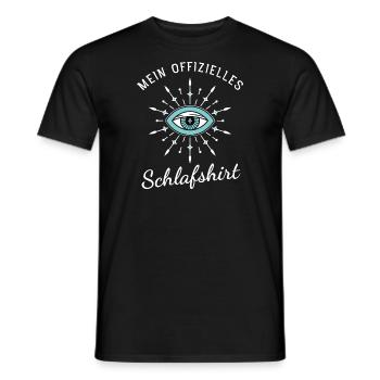 Mein Offizielles Schlafshirt - Evil Eye Auge - Männer T-Shirt - Schwarz - Vorne - AI Model Male 178 light (178cm)