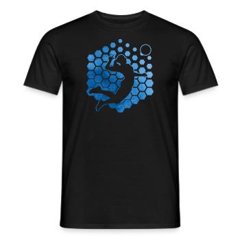 Équipe masculine de volleyball volleyball - T-shirt homme - noir - Devant - AI Model Male 178 light (178cm)