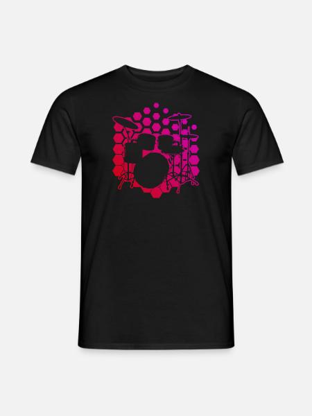Drums Percussionist Drummer Men - Men's T-Shirt - black
