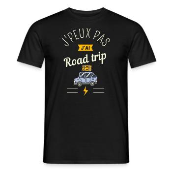 J peux Pas J Ai Road Trip - T-shirt homme - noir - Devant - AI Model Male 178 light (178cm)