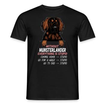 Ohne Munsterlander ist alles doof - Männer T-Shirt - Schwarz - Vorne - AI Model Male 178 light (178cm)