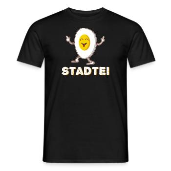 City Egg Funny Egg - T-shirt homme - noir - Devant - AI Model Male 178 light (178cm)