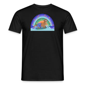 Otter Surfen Regenbogen Kidcore Kinder Geschenk - Männer T-Shirt - Schwarz - Vorne - AI Model Male 178 light (178cm)