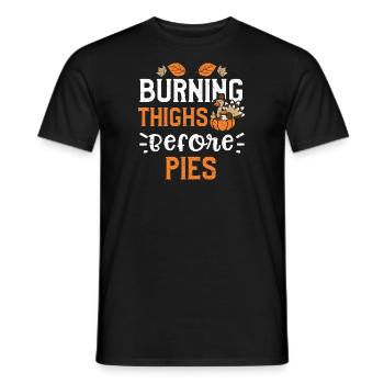 Burning Thighs Before Pies - Männer T-Shirt - Schwarz - Vorne - AI Model Male 178 light (178cm)