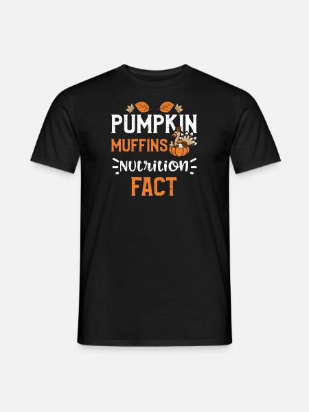 Pumpkin Muffins Nutrition Fact - Men's T-Shirt - black