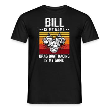 Conception de bateaux de dragster pour les plaisanciers de course - T-shirt homme - noir - Devant - AI Model Male 178 light (178cm)