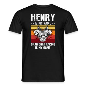 Conception de bateaux de course pour les courses de dragsters - T-shirt homme - noir - Devant - AI Model Male 178 light (178cm)
