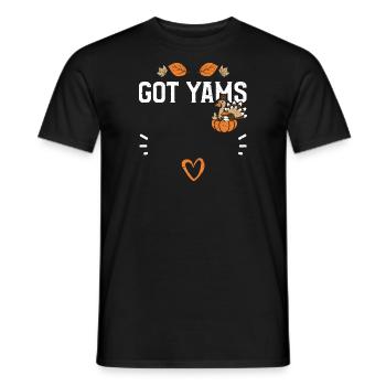 Got Yams - Action de grâce - T-shirt homme - noir - Devant - AI Model Male 178 light (178cm)