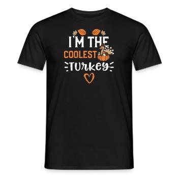Je suis la dinde la plus cool - T-shirt homme - noir - Devant - AI Model Male 178 light (178cm)